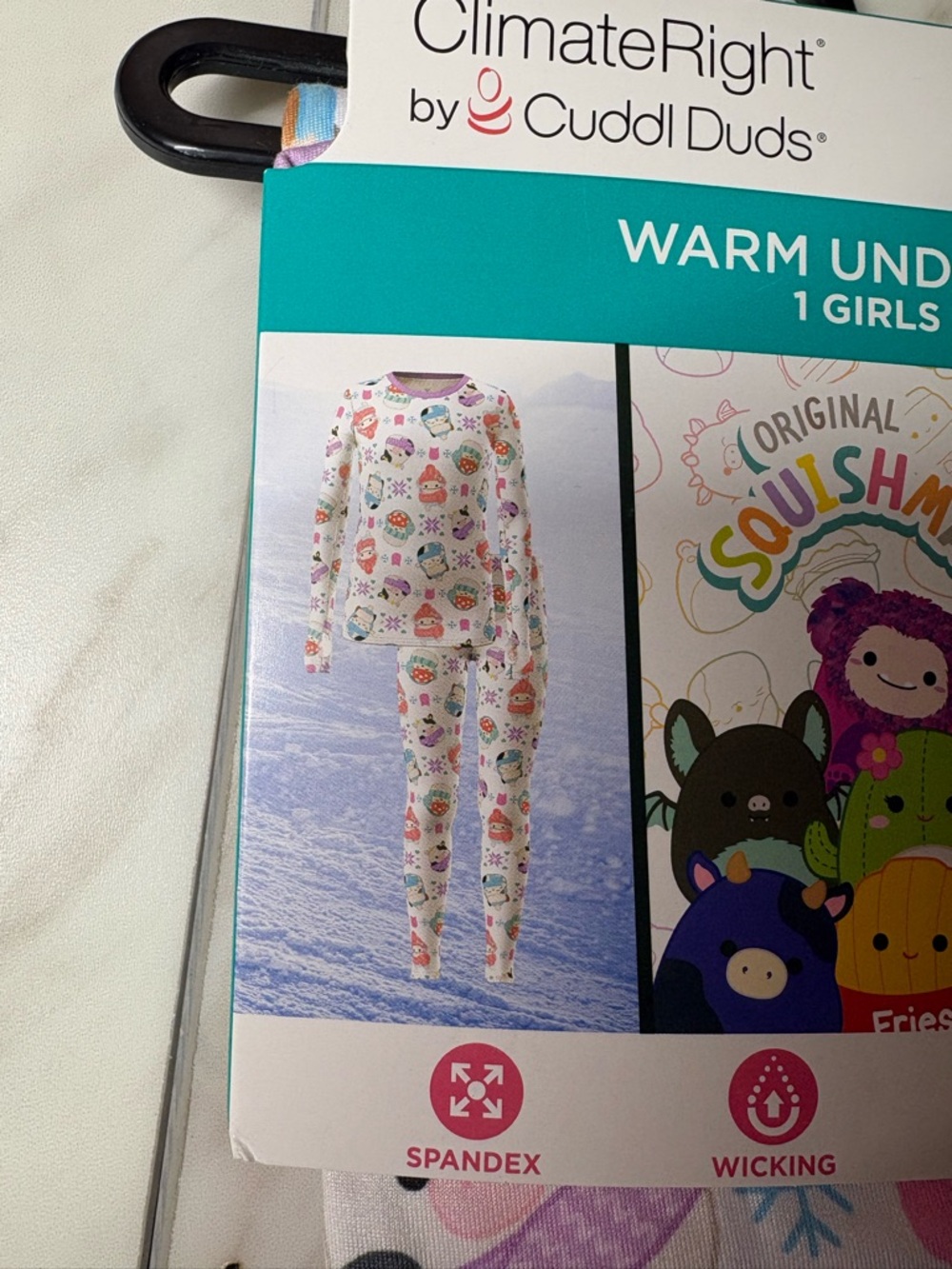 Cuddl Duds SQUISHMALLOWS 2 Piece Warm Baselayer Set Girls Size 8/10 - Picture 3 of 3